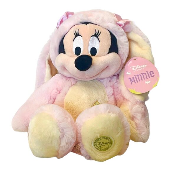 Disney Store Minnie Mouse Easter Bunny Rabbit Costume 17" Plush Stuffed Animal - Picture 5 of 9